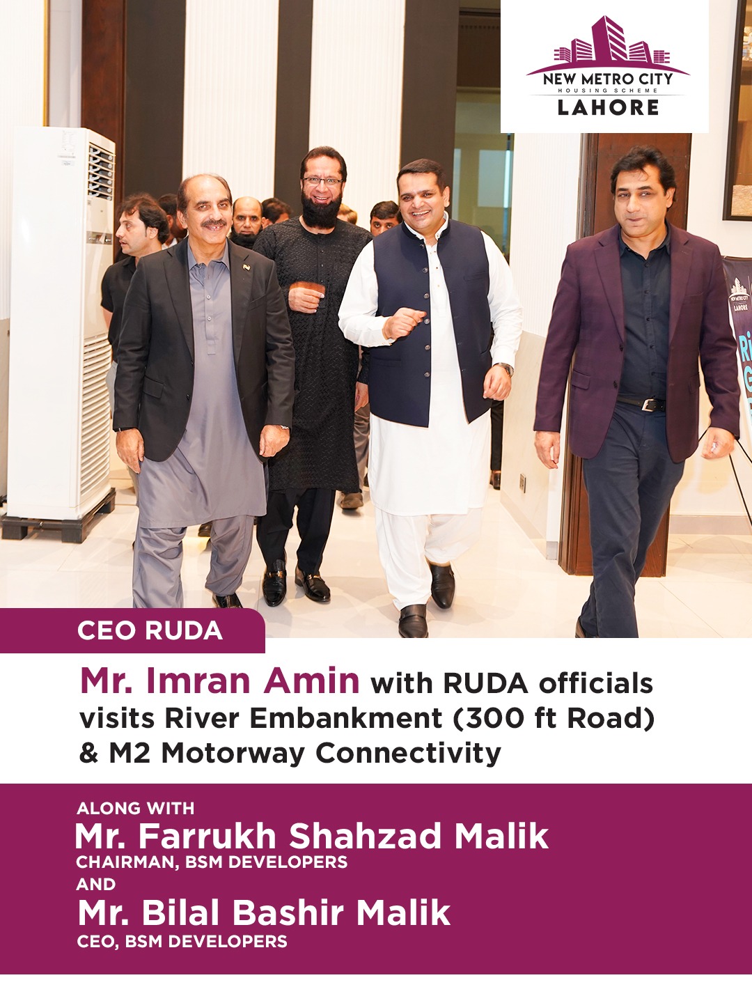 iamge 17: Exclusive Site Visit with RUDA Officials — River Embankment (300 ft Road) & M2 Motorway Connectivity.