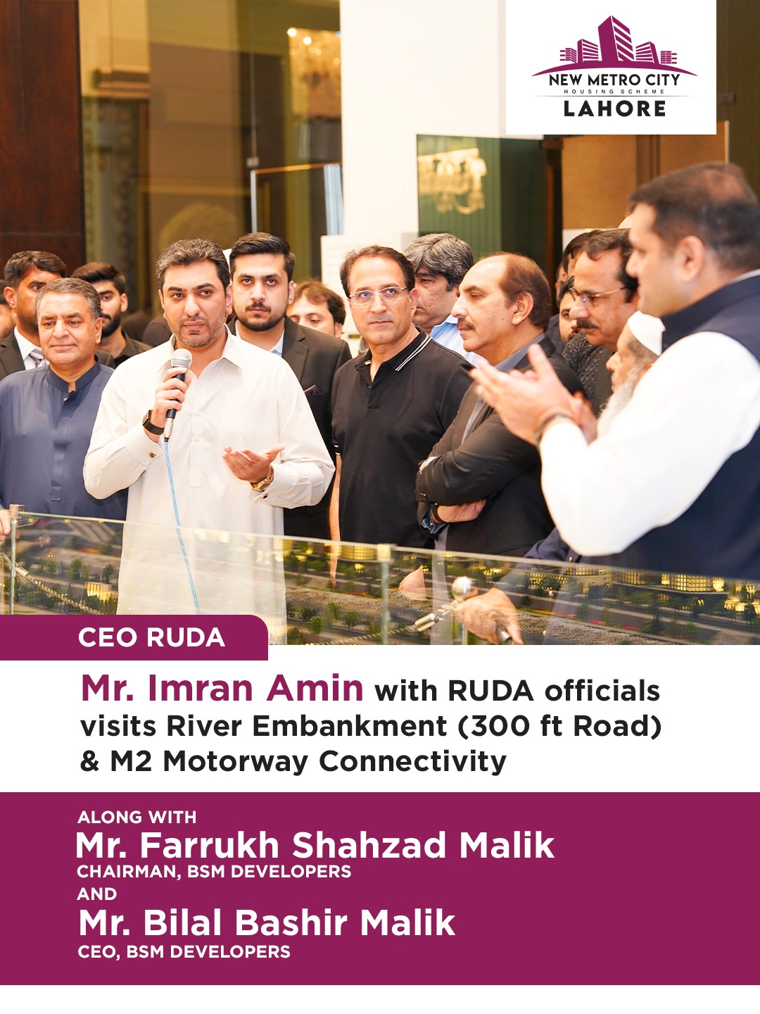 iamge 19: Exclusive Site Visit with RUDA Officials — River Embankment (300 ft Road) & M2 Motorway Connectivity.