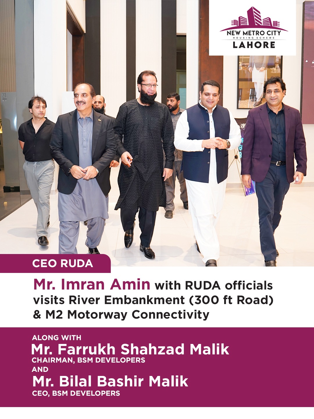 iamge 18: Exclusive Site Visit with RUDA Officials — River Embankment (300 ft Road) & M2 Motorway Connectivity.