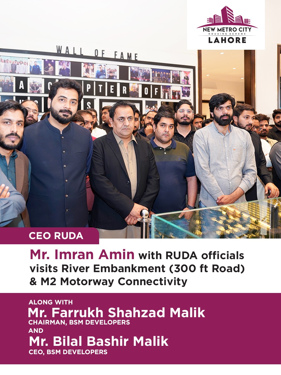 iamge 10: Exclusive Site Visit with RUDA Officials — River Embankment (300 ft Road) & M2 Motorway Connectivity.