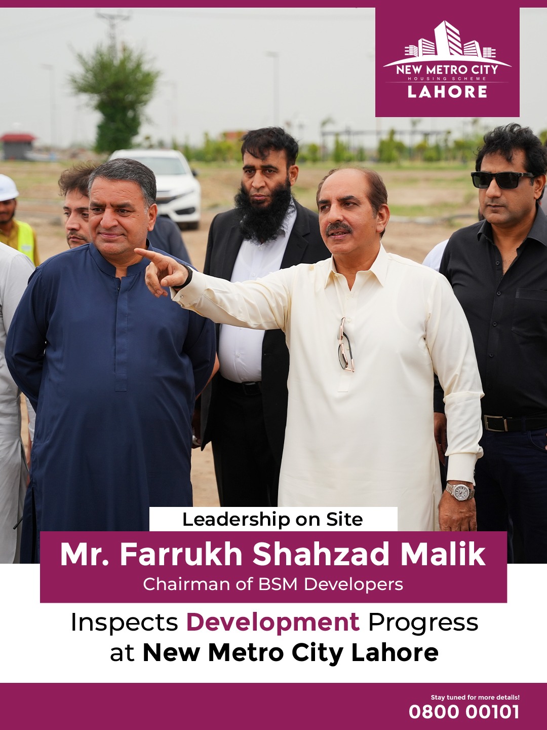 iamge 12: Chairman Farrukh Shahzad Malik Reviews New Metro City Lahore