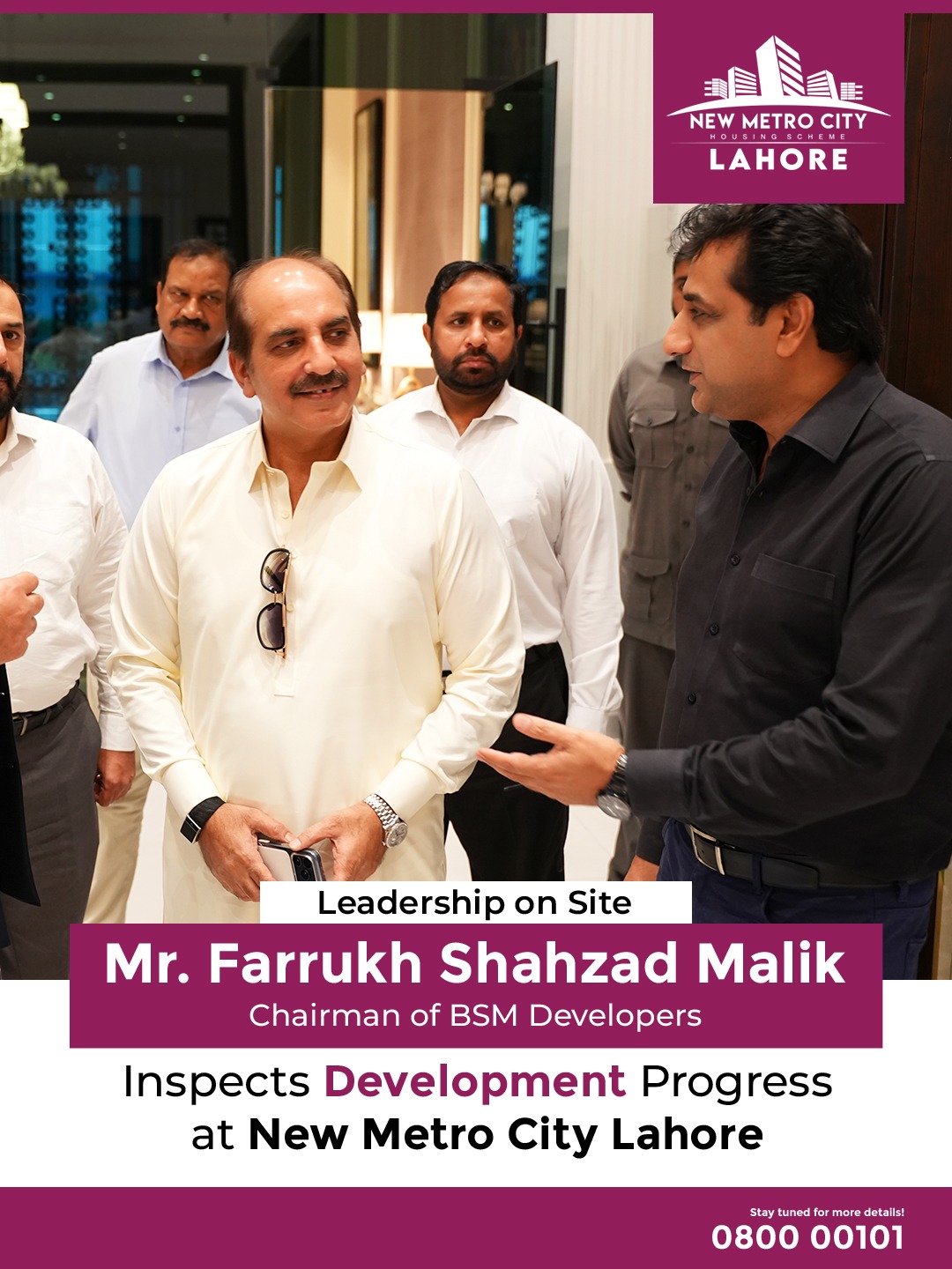 iamge 8: Chairman Farrukh Shahzad Malik Reviews New Metro City Lahore
