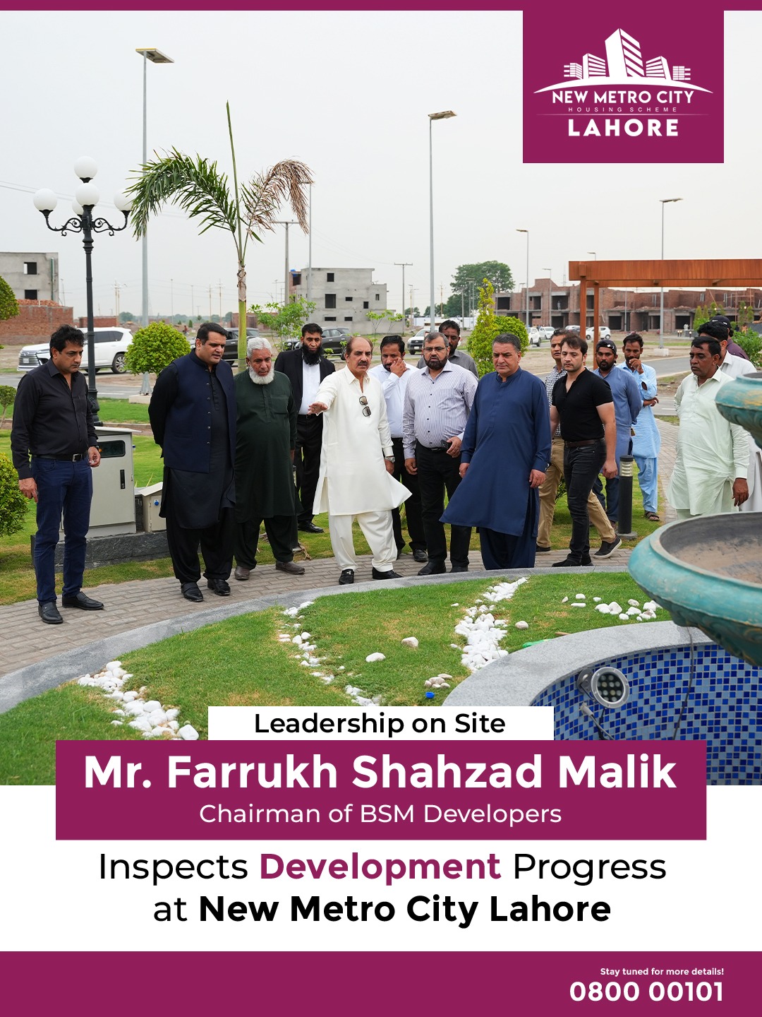 iamge 6: Chairman Farrukh Shahzad Malik Reviews New Metro City Lahore